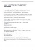 UMO QUESTTIONS WITH CORRECT ANSWERS