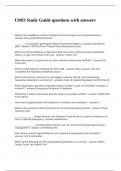 UMO Study Guide questions with answers