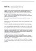 UMO Test questions and answers