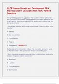 CLEP Human Growth and Development REA  Practice Exam 1 Questions With 100&percnt; Verified  Solutions 