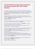 CLG 0010 DOD Government Wide Commercial  Card Exam Questions With 100&percnt; Verified  Solutions 