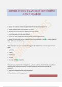 ABMDI STUDY EXAM 2025 QUESTIONS AND ANSWERS