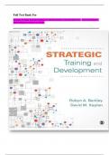 Full Test Bank For Strategic Training And Development&comma; 1e Robyn Berkley&comma; David Kaplan &lpar;Test Bank All Chapters&comma; 100&percnt; Original Verified&comma; A&plus; Grade