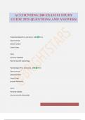 ACCOUNTING 200 EXAM &num;1 STUDY GUIDE 2025 QUESTIONS AND ANSWERS
