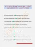 ACCOUNTING 200 - CHAPTER 1 EXAM 2025 QUESTIONS AND ANSWERS