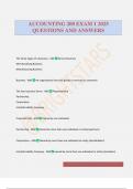 ACCOUNTING 200 Exam Package Deal Questions and Verified Answers &lpar;2025 &sol; 2026&rpar;