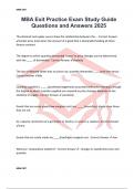 MBA Exit Practice Exam Study Guide Questions and Answers 2025