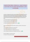 ADJUSTER PRO&colon; INDIANA ADJUSTER'S LICENSE EXAM 2025 QUESTIONS AND ANSWERS