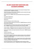 NS 2881 EXAM PREP QUESTIONS AND ACCURATE ANSWERS 