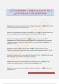 AIR METHODS GENERAL EXAM 2025 QUESTIONS AND ANSWERS