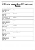 AMT Medical Assistant Exam RMA Questions and Answers