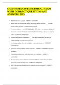 CALFORNIA C10 ELECTRICAL EXAM WITH CORRECT QUESTIONS AND ANSWERS 2025