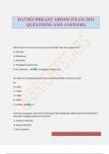 DAVIES BREAST ARDMS EXAM 2025 QUESTIONS AND ANSWERS
