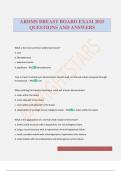 ARDMS BREAST BOARD EXAM 2025 QUESTIONS AND ANSWERS