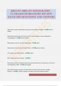 ARDMS BREAST Exam Package Deal Questions and Verified Answers &lpar;2025 &sol; 2026&rpar;