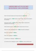 ARDMS BREAST EXAM 2025 QUESTIONS AND ANSWERS