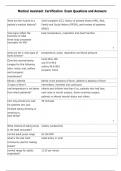 Medical Assistant Certification Exam Questions and Answers