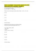 MATH PLACEMENT EVALUATION EXAMS 2025&sol;2026 QUESTIONS WITH ANSWERS TAGGED A&plus;