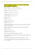 MATH PLACEMENT EXAMS SET 2025&sol;2026 QUESTIONS WITH ANSWERS TAGGED A&plus;