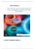 TEST BANK for Lilley's Pharmacology for Canadian Health Care Practice 4th Edition by Linda Lane Lilley ISBN&colon; 9780323694827 Latest Version 2025&lbrack;A&plus;&rsqb;