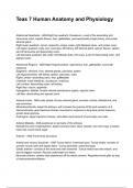Teas 7 Human Anatomy and Physiology NEWEST 2025&sol;2026 ACTUAL COMPLETE QUESTIONS AND CORRECT DETAILED ANSWERS &lpar;VERIFIED ANSWERS&rpar;