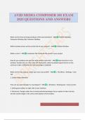 AVID MEDIA COMPOSER 101 EXAM 2025 QUESTIONS AND ANSWERS