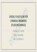 CHE361&colon; FLIUD FLOW FOR CHEMICAL ENGINEERS &lpar;FLUID MECHANICS&rpar;