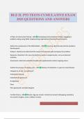 BLE IL PTI TESTS CUMULATIVE EXAM 2025 QUESTIONS AND ANSWERS