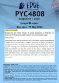 PYC4808 Assignment 1 (ANSWERS) 2025 - DISTINCTION GUARANTEED