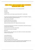 OREC FINAL KEVO QUIZZES WITH ANSWERS  UPDATED 2025 - 2026 