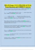 BIO-152 Exam 1 VCU UPDATED ACTUAL    Exam Questions and CORRECT Answers 