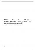 Unit 9&colon; IT Project Management - Learning Aim C - Distinction Work