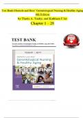 TEST BANK - Ebersole and Hess&rsquo; Gerontological Nursing & Healthy Aging&comma; 6th Edition by Theris A&period; Touhy&comma; and Kathleen F Jet&comma; Chapter 1 - 28 &vert; Newest Version