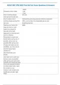 ADULT ARC CPR&sol;AED&sol;First Aid Cert Exam Questions & Answers
