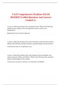 VATI Comprehensive Predictor EXAM 2024&sol;2025 Verified Questions And Answers Graded A&plus;