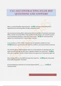 CLC-222 CONTRACTING EXAM 2025 QUESTIONS AND ANSWERS