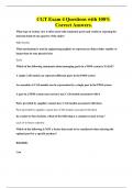 CGT Exam 4 Questions with 100&percnt; Correct Answers&period;