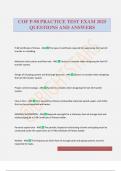COF P-98 PRACTICE TEST EXAM 2025 QUESTIONS AND ANSWERS