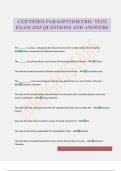 CERTIFIED PARAOPTOMETRIC TEST EXAM 2025 QUESTIONS AND ANSWERS