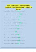 Sleep Medication CCSH2 UPDATED  ACTUAL Exam Questions and CORRECT  Answers
