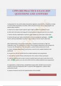CPPS IHI PRACTICE EXAM 2025 QUESTIONS AND ANSWERS