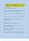 CCSH Prep UPDATED ACTUAL Exam  Questions and CORRECT Answers