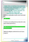 CWMS TEST &lpar;CONSTRUCTION EDITION&rpar;  CONSTRUCTION QUESTIONS FOR CWMS  TEST &lpar;ANSWERED&rpar; CORRECTLY 2025&excl;&excl; 