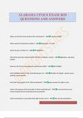 ALABAMA CIVICS EXAM 2025 QUESTIONS AND ANSWERS