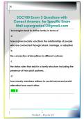 SOC100 Exam 3 Questions with   Correct Answers  for Specific Exam  Mail supergrades12&commat;gmail&period;com 