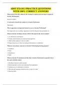 ABST EXAM 3 PRACTICE QUESTIONS WITH 100&percnt; CORRECT ANSWERS