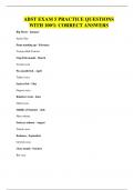 ABST EXAM 5 PRACTICE QUESTIONS WITH 100&percnt; CORRECT ANSWERS