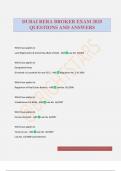 DUBAI RERA BROKER EXAM 2025 QUESTIONS AND ANSWERS