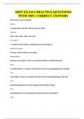 ABST EXAM 6 PRACTICE QUESTIONS WITH 100&percnt; CORRECT ANSWERS