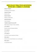ABST EXAM 7 PRACTICE QUESTIONS WITH 100&percnt; CORRECT ANSWERS